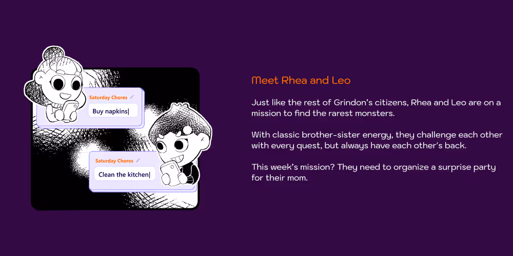 Pick N Doo story frame 2 horizontal layout